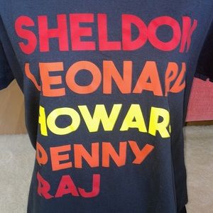 ⚛️Big Bang Theory Character Names Short Sleeve unisex Tee Shirt